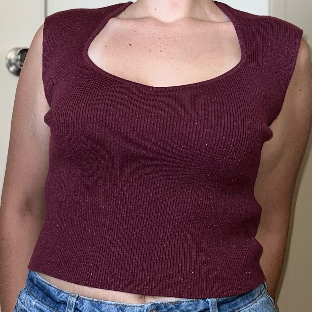Burgundy DKNY shirt